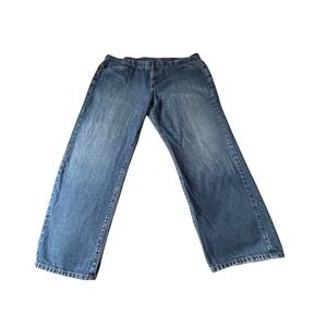 Chaps Straight Fit Jeans Mens 42x30 Medium Wash Denim Relaxed Casual Pants